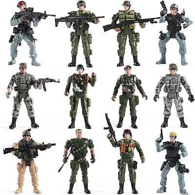 Set of toys from figurines of American army of the Second World War with military weapons accessories for children boys and girls, 12 pieces.. Shop with purpose at DIAYTAR NIGERIA, where your money goes further and delivery is always prompt.