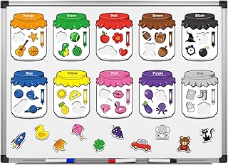 Magnetic sorting set of color recognition 10 pieces, educational magnetic colors, magnetic colors for toddlers and toddlers for refrigerator, whiteboard, more than 3 years.. DIAYTAR NIGERIA combines affordability with convenience, delivering your purchases within 5-8 days.