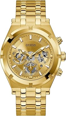 Analog quartz watch for men with stainless steel bracelet GW0260g4, gold color, bracelet, gold, bracelet.. DIAYTAR NIGERIA bridges the gap between desire and affordability with nationwide delivery in under 8 days.