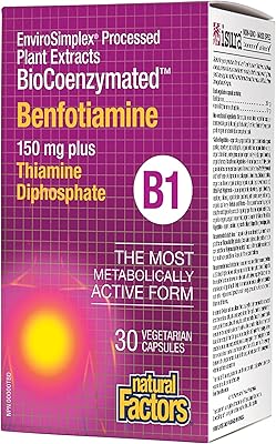 Vitamin B1 of natural factors by bioenzymes of bifotiamine 30 vegetable capsules.. DIAYTAR NIGERIA brings affordable shopping to every Nigerian home with delivery in just 5-8 days.