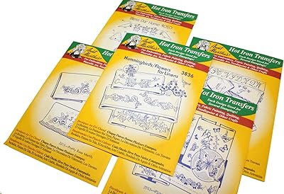 You are Martha Thermocollant transfer patterns for seam, embroidery or paint on fabric, linen, set of 5.. DIAYTAR NIGERIA: Where every shopping need is met with affordable prices and reliable 5-8 day delivery.