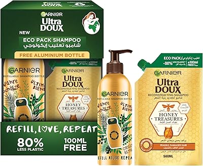 Garnier Ultra Soft Restoring Shampoo Honey Treasures Ecological Pack 500 ml + aluminum bottle.. Experience the future of shopping with DIAYTAR NIGERIA's extensive selection delivered in just 5-8 days.