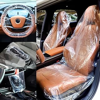 Tallo 250 Pieces Disposable car seat covers, transparent plastic seat covers including wheel covers, gear selector covers and hand brake covers for car, truck and bus accessories.. Your everyday shopping companion, DIAYTAR NIGERIA offers unbeatable value with nationwide delivery.