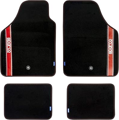 Universal carpet set Sparco 4 rooms, red/black 03763brs.. DIAYTAR NIGERIA delivers on our promise of variety, affordability, and prompt nationwide shipping.