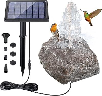 Granite granite bird solar fountain, 3.5 W adjustable solar panel with 8 water pump nozzles for hummingbirds, outdoor garden pond, aquarium.. DIAYTAR NIGERIA delivers on every promise with our affordable prices and nationwide delivery service.
