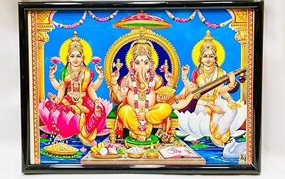 Photo framework Lakshmi Ganesha Saraswati Puja in false wood / Photo framework religious divinities.. Say goodbye to limited options and long shipping times. DIAYTAR Nigeria delivers variety, quality, and affordability straight to your door.