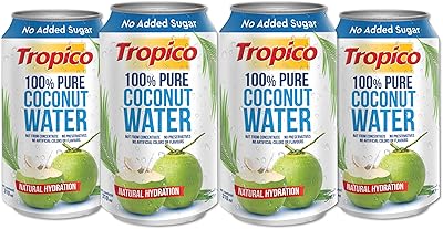 Coconut water 100 % Pure Tropico, 310 ml, package of 4 | without added sugar | Thailand product.. DIAYTAR NIGERIA brings online shopping to every Nigerian with affordable prices and reliable shipping.