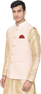 WDCZ False Cotton Banarsi Bandhgala NEHRU Modé festor jacket for men.. Your complete e-commerce solution, DIAYTAR NIGERIA offers variety and value with nationwide shipping.