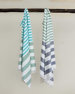 Turkish napkin extra large mash 100 % bamboo cabana style - (90 x 160 cm) - perfect for the beach, bath, pool, etc. (turquoise - light green and gray - light green, 2).. Discover the convenience of DIAYTAR NIGERIA's vast e-commerce platform with delivery in just 5-8 days.