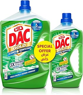 Dac Gold multi-user disinfectant and liquid liquid cleanser with formula 3 times more intense (kill 99.9% of germs), anti-insect effect, 3L + 1L.. Discover the perfect balance of price and convenience with DIAYTAR NIGERIA's nationwide e-commerce platform.
