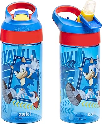 Zach Designs Sonic The Hedge Gourde for children with spout and integrated transport loop, bottle of durable and waterproof plastic travel water (500 ml, BPA without BPA, Lot of 2).. Spend less, get more — that’s the DIAYTAR Nigeria promise.
