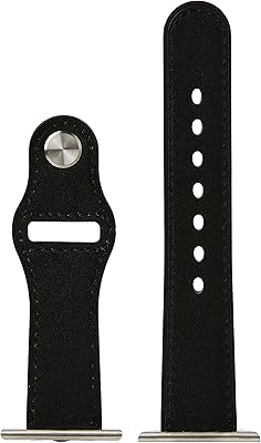 Iguard leather watch strap with Porodo loop for Apple Watch 44 mm/45 mm - Black.. Shop with confidence at DIAYTAR NIGERIA, offering thousands of products with budget-friendly shipping.