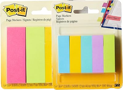 Post-it promo 19-Set of post-it-notes page markers, set of 2 (670-5au+671-4au) Mini adhesive markers for page tabs, to temporarily mark and take notes in books. 2 pliers / package.. DIAYTAR NIGERIA transforms online retail with unbeatable prices and consistent delivery timeframes.