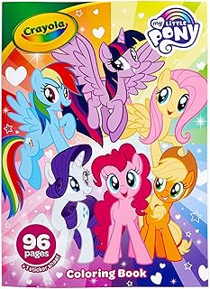Coloring book Crayola My Little Pony with stickers, gift for girls and boys, 96 pages, for 3, 4, 5 and 6 years.. DIAYTAR NIGERIA: Putting quality products within reach of every Nigerian through our affordable marketplace.