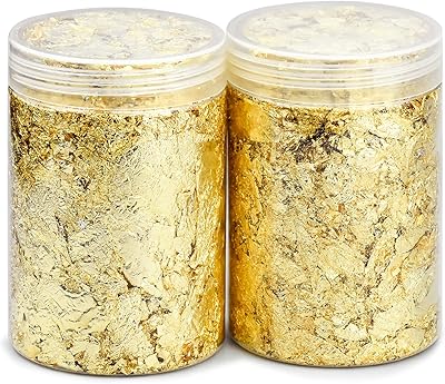 2 bottles of golden leaf flocks imitation for nail paint.. DIAYTAR NIGERIA puts thousands of products at your fingertips with affordable prices and delivery within a week.