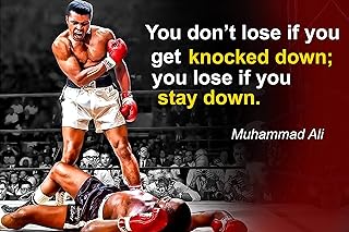 Muhammad Ali boxing quote poster, black date, month, sports quotes, brain development decorations, learning decor, educational decoration for classroom and teachers, black wall art P044.. DIAYTAR NIGERIA brings the market to your fingertips with affordable prices and prompt delivery service.