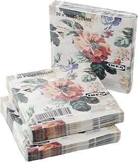 Ikea Smakinne, 3 -thicky paper towels, pattern/flower, 33 x 33 cm - Lot of 90.. DIAYTAR NIGERIA brings the market to your fingertips with affordable prices and swift delivery services.