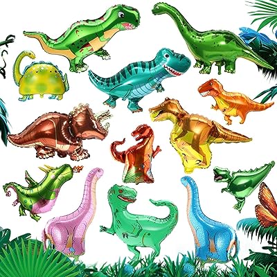 Mother Ana 13 pieces of dinosaurs, decorations on the theme of dinosaurs, mylar -style dinosaur style aluminum helium balloons for birthday party decorations in jungle and safari.. Get more, save more — only on DIAYTAR Nigeria.