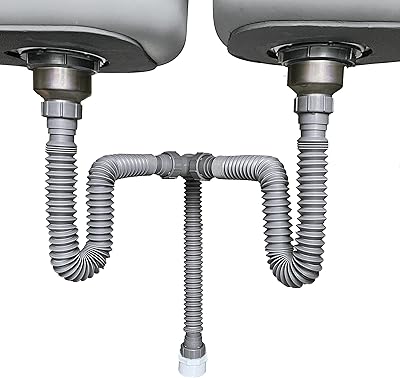 Flexible Siphon Kit Sentad in P to double sink.. DIAYTAR NIGERIA: Where every shopping need is met with affordable prices and timely delivery.