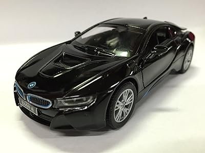 Kensmart BMW i8 car model black, 5 inch scale, 1:36 scale, metal molded under pressure, withdrawal action.. DIAYTAR NIGERIA: Empowering Nigerians with access to affordable products and reliable 5-8 day delivery.