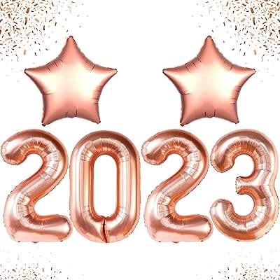 Huge balloons and figures in pink gold 2023 - 40 inches | Star balloons in pink gold, Happy New Year Decorations 2023 | Ballon 2023, New Year's party supplies 2023 | Nye decorations, New Year's Eve decorations.. Unlock endless possibilities with DIAYTAR NIGERIA's affordable marketplace and reliable delivery service.