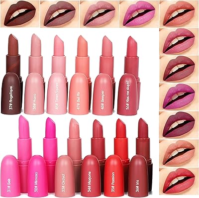 MAT LONG ROS ROS ROSE MAT LIVE ROUGE, 12 multicolored pieces with a fully pigmented lipstick with a soft and ultra-play finish in 12 shades.. DIAYTAR NIGERIA: Making quality accessible to all Nigerians with affordable prices and quick delivery.