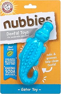 Arm & Hammer: Noby's Gator dental toy for dogs with mint taste, blue.. DIAYTAR NIGERIA: Your affordable gateway to thousands of products shipped nationwide within the week.