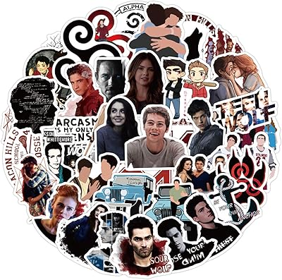 50pcs Teen Wolf sticker of the American television series for bottles.. Experience budget-friendly shopping at DIAYTAR NIGERIA, Nigeria's premier online marketplace with quick delivery.