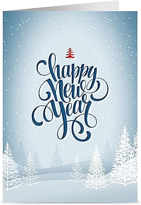 Happy New Year Cards - Simple jade line - Winter white 5 "x 7", heavy box, set of 18 greeting cards and envelopes... Experience retail convenience with DIAYTAR NIGERIA's comprehensive platform and 5-8 day nationwide shipping.