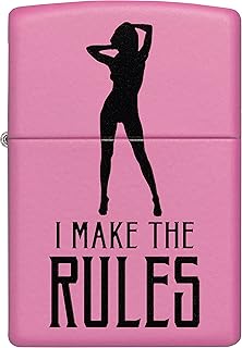 Zippo lighter 238 CI412242 I Make the Rules Printed in black with woman silhouette | Wind resistant | Metal material | pink.. DIAYTAR NIGERIA: Revolutionizing accessibility to quality products at budget-friendly prices across Nigeria.