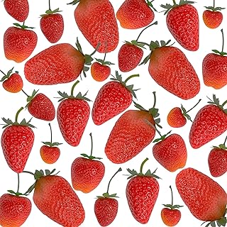 30 artificial strawberries of matching sizes, ornament of artificial fruits in realistic plastic for the decoration of photography of cooking at home (red).. Experience shopping freedom with DIAYTAR NIGERIA's vast selection and 5-8 day nationwide delivery service.