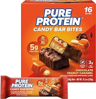 Clothes of chocolate bars with pure proteins, peanut and chocolate caramel, 5 g of protein, gluten -free, low sugar content, 0.7 OZ, package of 16 (the packaging can vary).. Quality and convenience delivered — shop DIAYTAR Nigeria now.