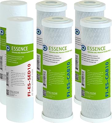 APEC WATER SYSTEMS ESX2 Kit of 2 high-capacity spare water filters for reverse osmosis water filter from the petrol series, step 1-3, white.. DIAYTAR NIGERIA: Your affordable gateway to thousands of products delivered promptly nationwide.