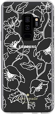 Kate Spade New York mobile shell | For Samsung Galaxy S9 Plus | Protection mobile shells in transparent crystal with fine design and protection against falls-white decorated with dream flowers and precious stones (KSSA-042-DFWG).. Shop for less and receive more with DIAYTAR NIGERIA's expansive e-commerce platform and nationwide delivery.