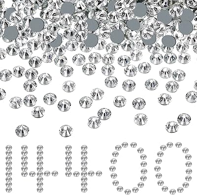 14,400 pieces of crisp in flat back in bulk, round glass stones