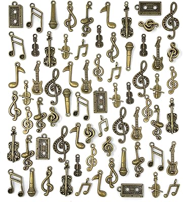 Multi-Styles Musicals for Music Instruments, diary symbols, DIY pendants for necklaces, bracelets, earrings, jewelry manufacturing and crafts, ancient bronze 70 pieces.. DIAYTAR NIGERIA makes every purchase count with our affordable prices and reliable 5-8 day shipping.