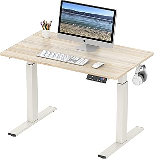 Electric standing desk adjustable in high shw, 40 "x 24", maple wood.. DIAYTAR NIGERIA: Your one-stop e-commerce destination with affordable prices and nationwide delivery in 5-8 days.