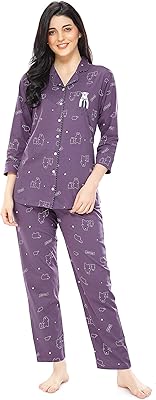 Panda print cotton pajama set with shirt and pajama set for women 5270.. Experience the simplicity of DIAYTAR NIGERIA's extensive marketplace with delivery within 8 days.