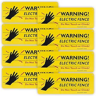 Safety warning panel for electric fence of 8 plastic panel.. DIAYTAR NIGERIA: Connecting every Nigerian with quality products at prices everyone can afford.