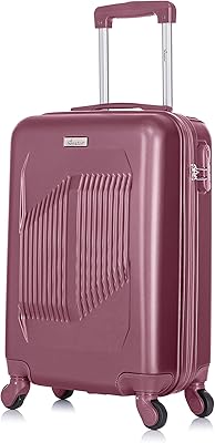 Light and durable ABS rigid shell luggage with 4 silent casters and KH1085 code locking, brown, 20 -inch hand luggage, handbag.. DIAYTAR NIGERIA transforms dreams into deliveries with our affordable prices and reliable shipping.