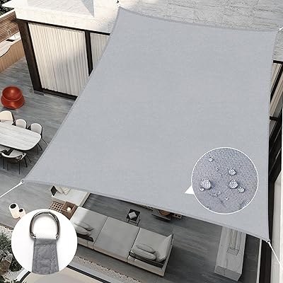 Richie rectangular shade sail 4 m x 6 m, waterproof, 98 % anti-UV for terraces with free rope, sun protection awning, rectangular garden shed for exterior, garden, terrace, courtyard, feast, light gray.. Get the deals you love and the delivery speed you need at DIAYTAR Nigeria.