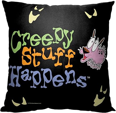 Courageous and cowardly pillow from Northwest Cartoon Networks, 18 "X 18", scary stuff arrives.. DIAYTAR NIGERIA transforms dreams into deliveries with our affordable prices and 5-8 day shipping.