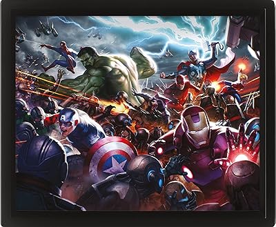 3D Pyramid International poster with Marvel Avengers Avengers Avengers Assault in a box 25 cm x 25 cm, Marvel gifts for boys and girls - Official product.. Affordable shopping made easy on DIAYTAR Nigeria, with fast delivery from 5 to 8 days.