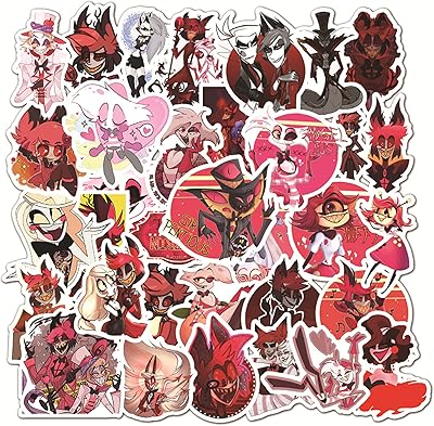 Hazbin Hotels 50pcs Hazbin Hotel Stickers Cute Drawing Cartoon Stickers for children's diary, waterproof fashionable vinyl stickers for laptop water bottle guitar baggage.. DIAYTAR NIGERIA: Where every Nigerian finds what they need at prices they can afford, delivered promptly.