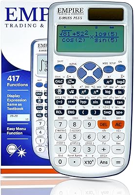 Scientific calculator Empire 417 functions with large double line, ultra light and fine screen, supplied by solar energy and battery with protective lid for school and university, battery included.. Shop smart with DIAYTAR NIGERIA's vast selection and enjoy affordable shipping in just 5-8 days.