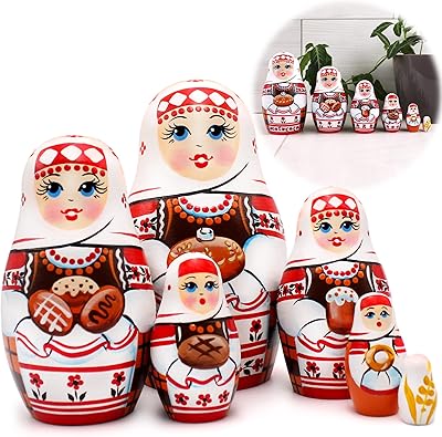 .... Set of 6 stackable Russian dolls Pigognes dolls in clothes.. Discover why millions choose DIAYTAR for affordable online shopping with delivery in just 5-8 days.