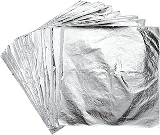Silver imitation paper for crafts, Imitation paper for art, artistic furniture decoration project, 5.5 x 5.5 inches 100 pieces.. Easy checkout, quick delivery — shop now on DIAYTAR Nigeria.