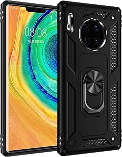 Huawei Mate 30 Pro shell with tempered glass screen protector, shock resistant silicone protective ring, robust black armored phone shell.. DIAYTAR NIGERIA delivers happiness in 5-8 days with our affordable and diverse product range.