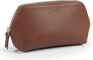 True leather makeup bag, makeup bag, travel kit, toilet organizer, light brown.. Discover the convenience of DIAYTAR NIGERIA's vast e-commerce platform with delivery in just 5-8 days.
