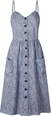 Summer summer dresses for women with hinged flowers, mid-long beach dresses with striped belt, dark blue.. Shop anytime, receive on time — only with DIAYTAR Nigeria.